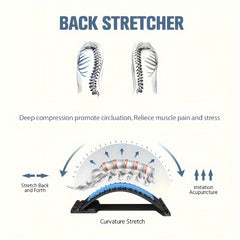 Adjustable Back Massage Stretcher for Spine Board Waist Stretching