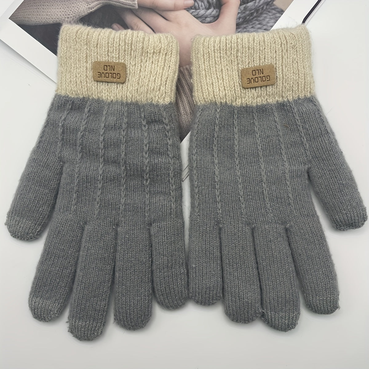Winter Knitted Velvet Warm Gloves for Men and Women