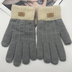 Winter Knitted Velvet Warm Gloves for Men and Women