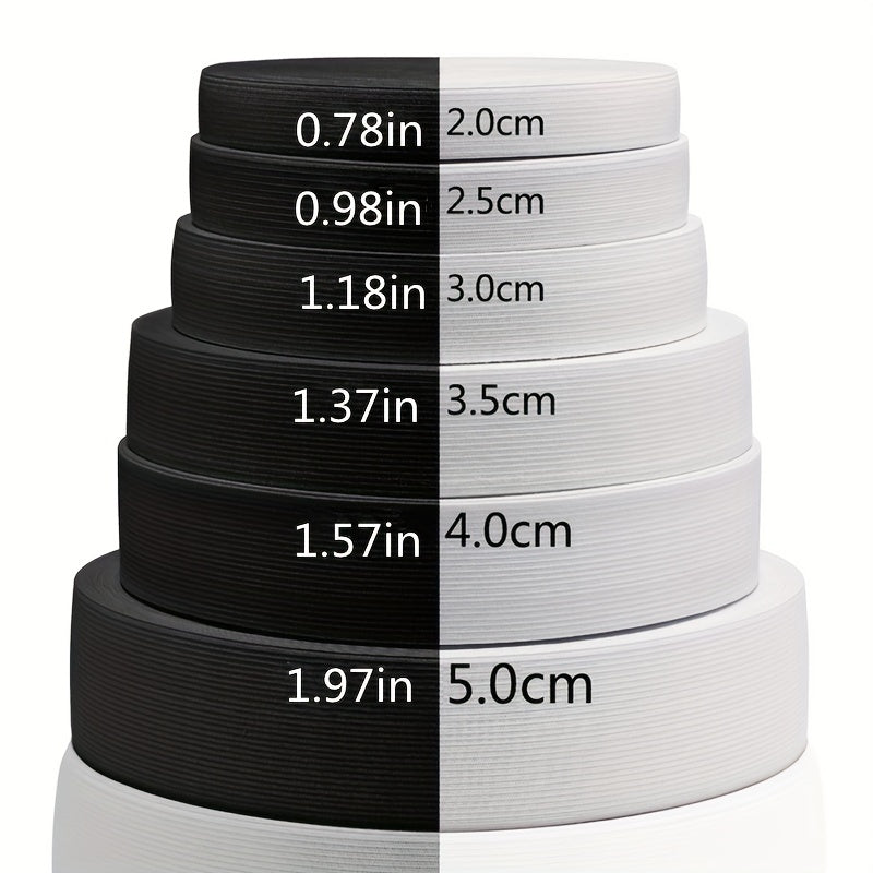 10m Elastic Band & 2 Rubber Band for Wide Flat Pants Waist