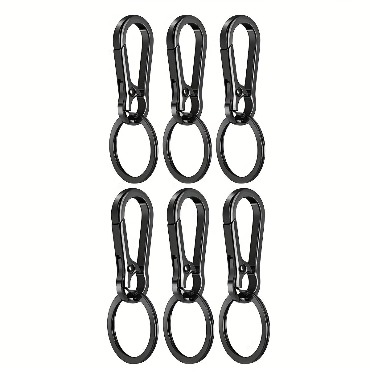 6pcs Metal Clip Keyring Car Keychain Hook for Outdoor Camping Hiking