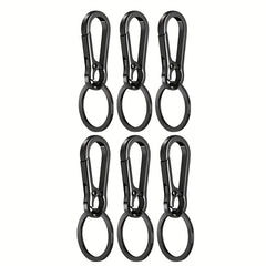 6pcs Metal Clip Keyring Car Keychain Hook for Outdoor Camping Hiking