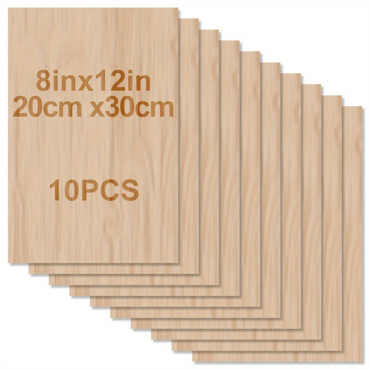 10pcs Basswood Sheets 12 X 8 X 1 12 Inch 2mm Thick Plywood Smooth Surfaces