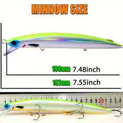 200mm 38g Minnow Fishing Lure Hard Bait Jerkbait for Seabass Tuna