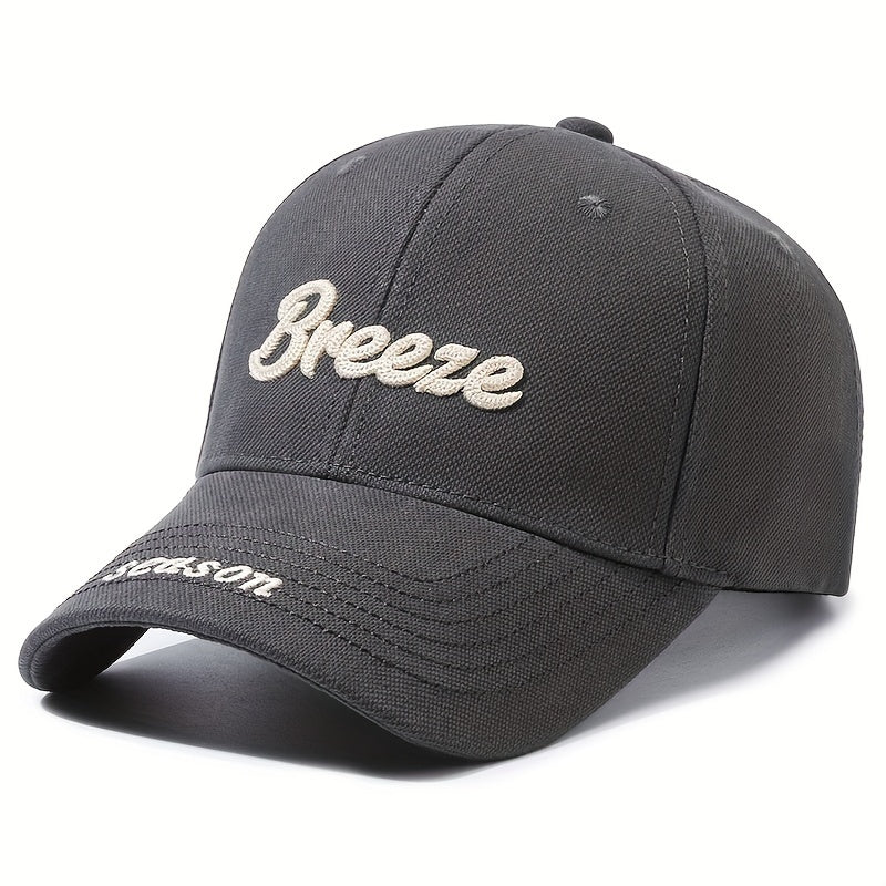 Embroidered Canvas Baseball Cap for Men - Outdoor Sun Hat for Fishing