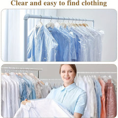 10pcs Garment Dust Cover Bags with Zipper, Dress Bag for Closet