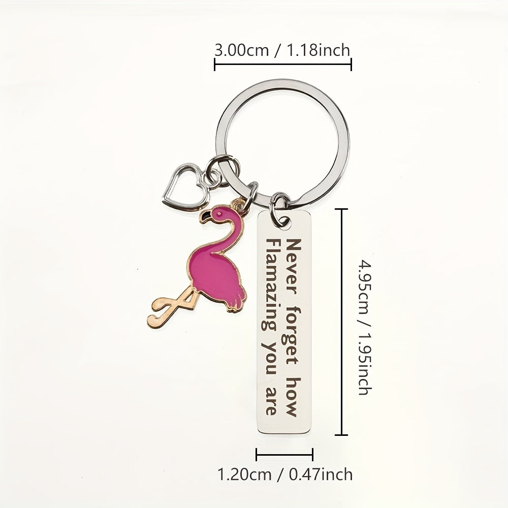 Creative Flamingo Keychain Keyring Pendant Inspirational Women Holiday Gift