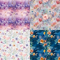Meeting Flower OMBRE Scrapbook Kit 6 Pattern Paper DIY Photo Album