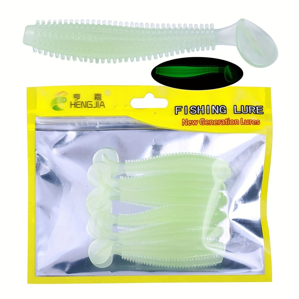 6pcs Paddle Tail Soft Lure Bionic Swimbait Fishing Accessories For Bass Carp