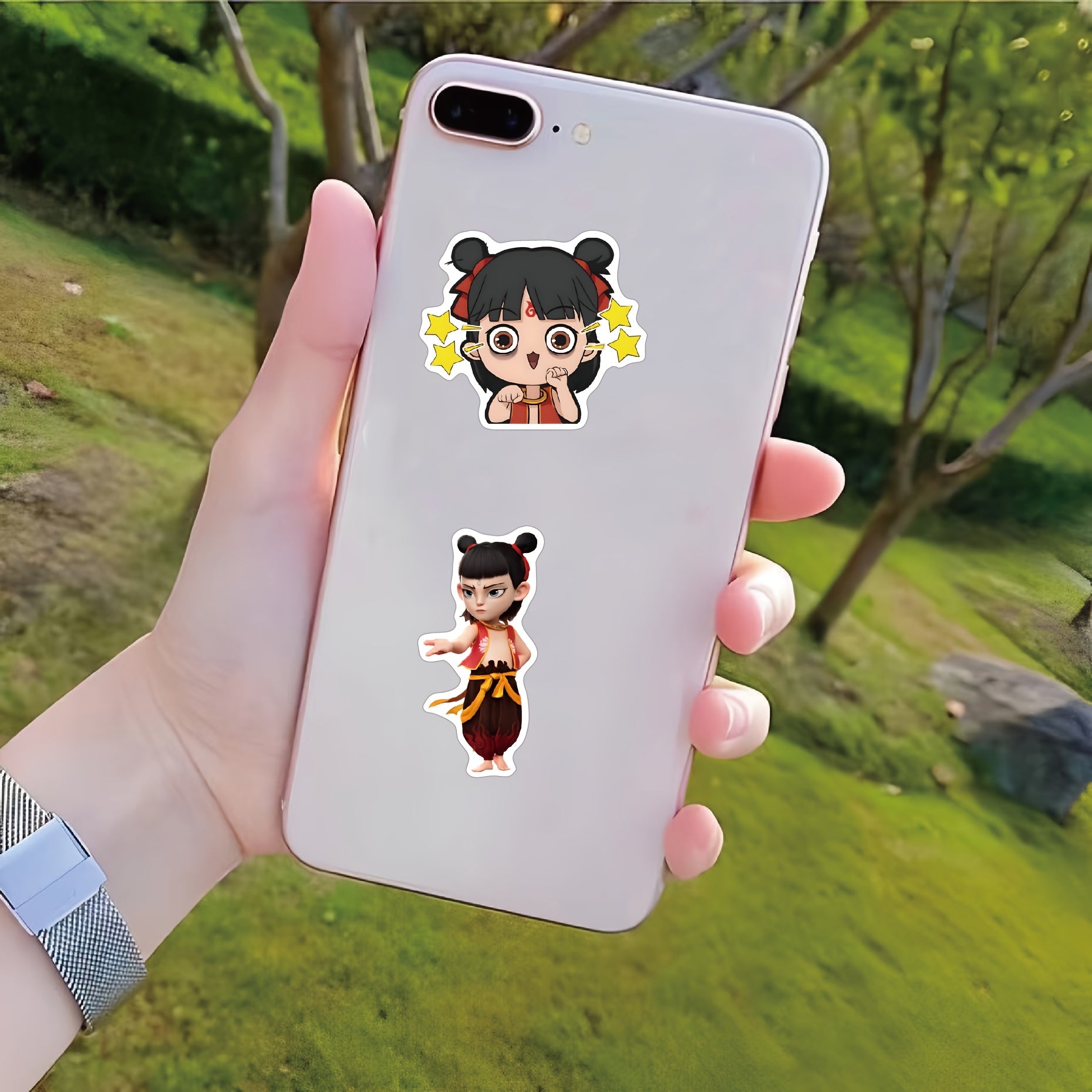 51pcs Waterproof Nezha Stickers for Fans Suitcases Notebook 18+
