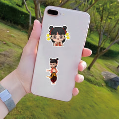 51pcs Waterproof Nezha Stickers for Fans Suitcases Notebook 18+