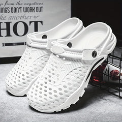 Men's Lightweight Comfy Clogs Hollow Out Non Slip Garden Shoes