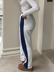 Striped Dual Drawstring Pants for Fall & Winter