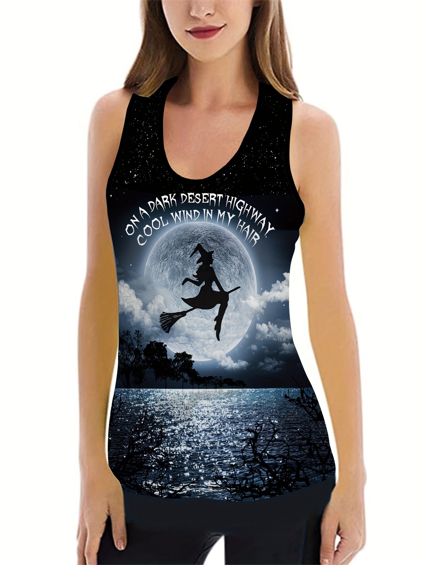 Painting Print Tank Top & Leggings Set