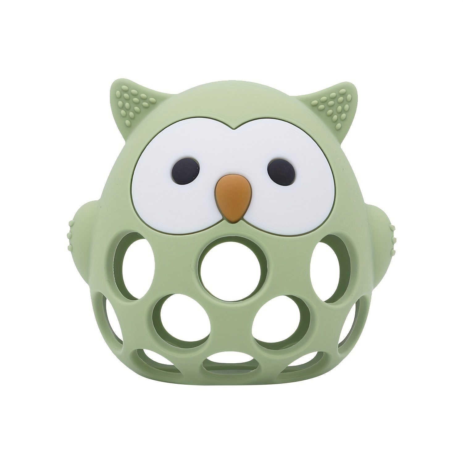 Owl Ball Soft Rubber Toy for Boys and Girls Green
