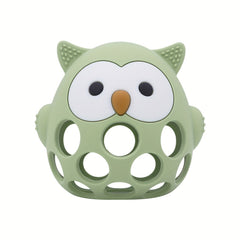 Owl Ball Soft Rubber Toy for Boys and Girls Green