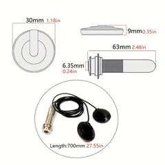 21" Piezo Disc Transducer for Guitar Violin Ukulele Mandolin Banjo Cello