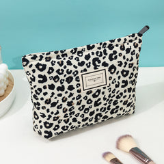 Creamy Leopard Bag Makeup Cosmetic Bag