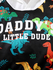 Baby Boys Dinosaur Pattern Hoodie & Pants Set