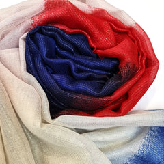 Gradient Silver Wire Scarf Frayed Edge Windproof Sunscreen Beach Towel