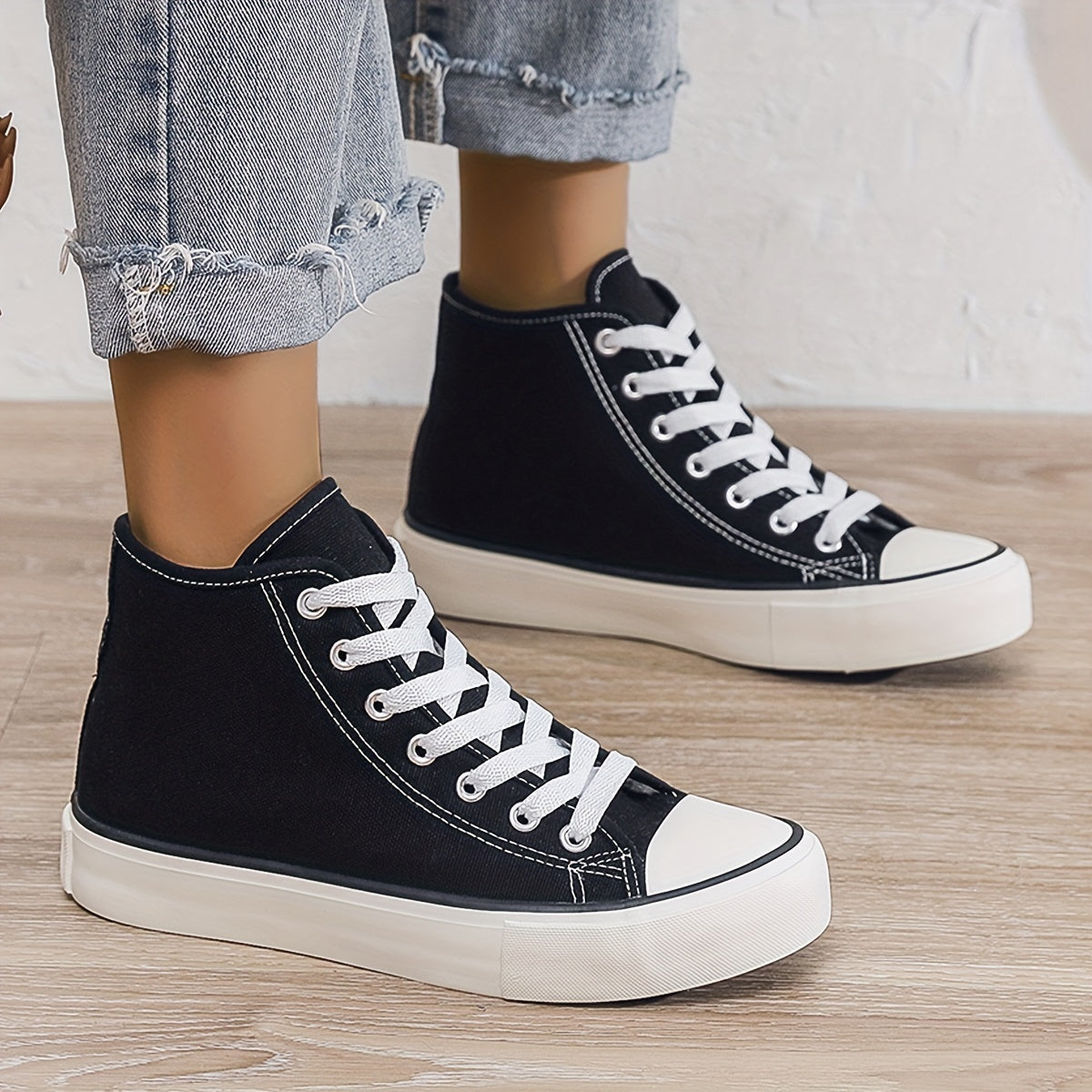 Thermal Furry High Top Canvas Sneakers