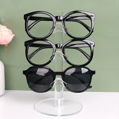 3-Layer Eyeglasses Storage Display Stand Acrylic Organizer