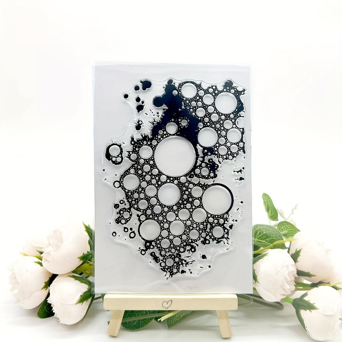 Round Stamp Painting Tool DIY Scrapbooking Decoration Silicone Transparent Stamp