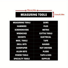 44pcs Waterproof Toolbox Organization Label Sticker PVC Sticker 10