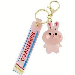 Animal Series Key Chains For Girls - Rabbit Bear Chick Frog Keyrings