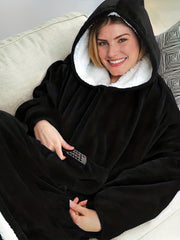 Fleece Cozy Warm Hooded Nightgown with Pockets