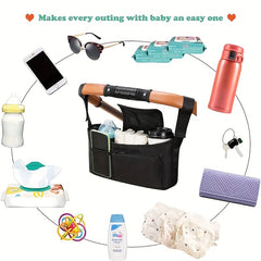 Universal Stroller Organizer with Cup Holder & Phone Pocket