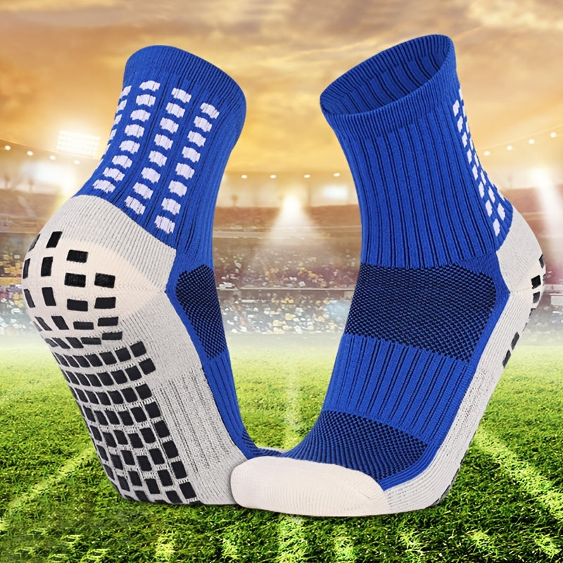 Men's Athletic Crew Socks Moisture Wicking Padded Non Slip Socks