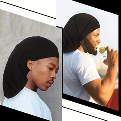 Satin Spandex Dreadlock Cap Hair Bonnet with Wide Elastic