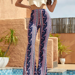 Boho Floral Yoga Pants Bell Bottom Leggings