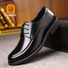 LAORENTOU Men's Leather Oxford Shoes Non Slip Formal Shoes