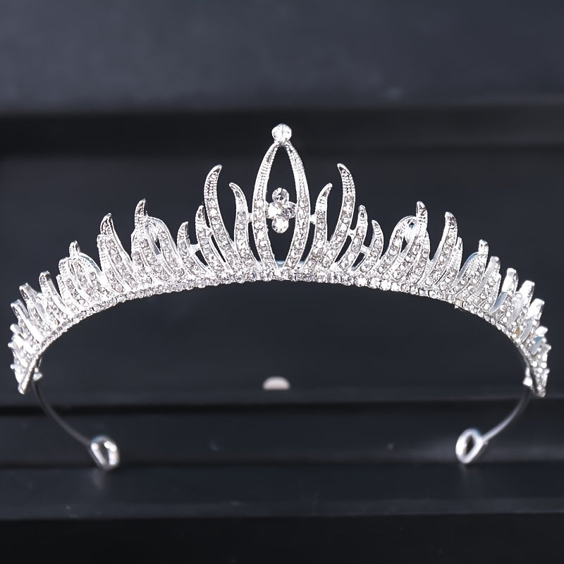 Golden Tiara Wedding Hair Accessories Adjustable Birthday Princess