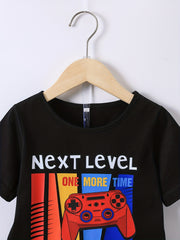 Boys Next Level Gamer Graphic T-shirt & Shorts Summer Outfit Set