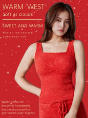 Women's Fuzzy Thermal Tank Tops - Cozy Sleeveless Base Layer
