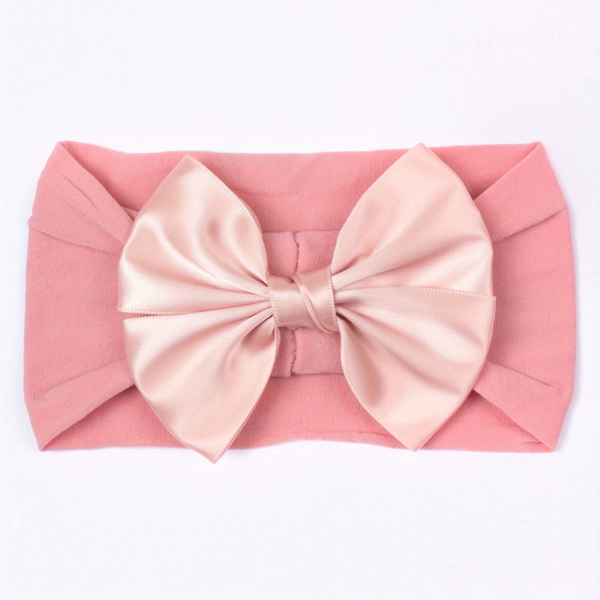 Soft Nylon Ribbon Bow Headband for Baby Girls