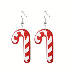 Christmas Dangle Earrings Acrylic Festive Party Jewelry Decor