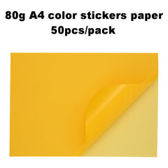 50 Sheets A4 Self Adhesive Matte Sticker Paper for Laser Inkjet Printers
