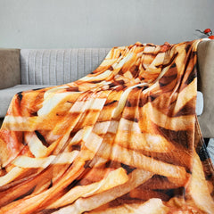 French Fries Printing Flannel Blanket Soft