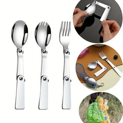 304 Stainless Steel Tableware with Storage Box for Outdoor Travel Camping