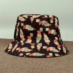 Miss Horse Print Sunshade Bucket Hat for Men Women