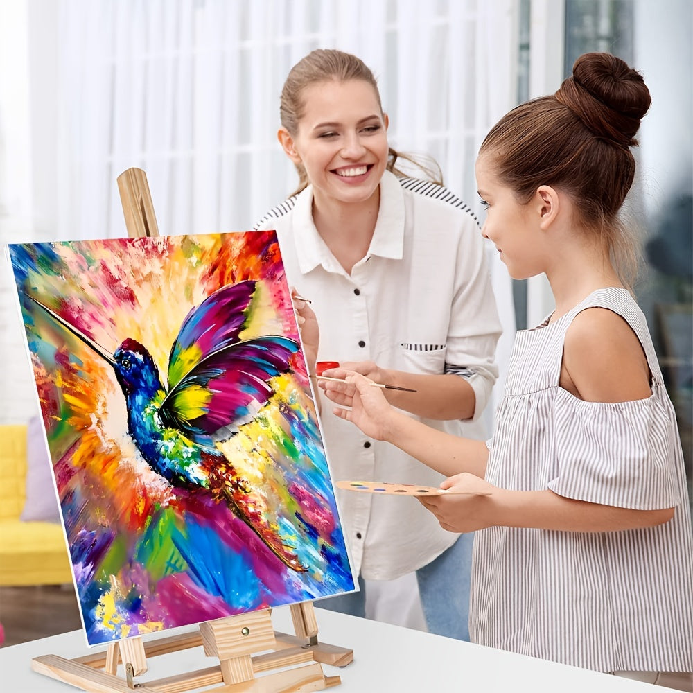 DIY Rainbow Bird Painting By Numbers On Canvas For Adults
