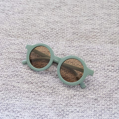 Round Frame UV Protection Girls Sunglasses for Outdoor Activities