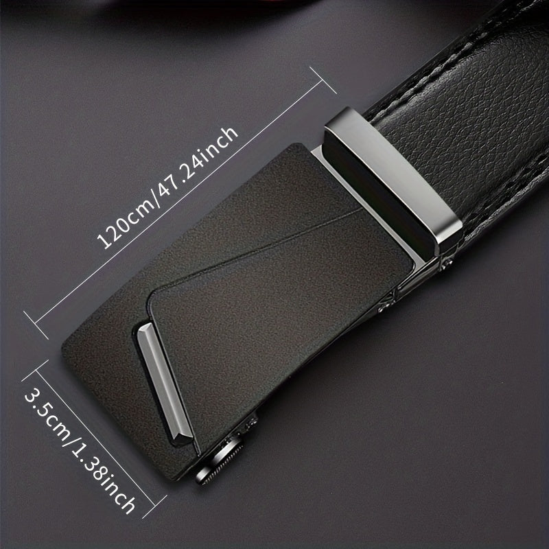 Men's Business Automatic Buckle Belt for Father's Birthday