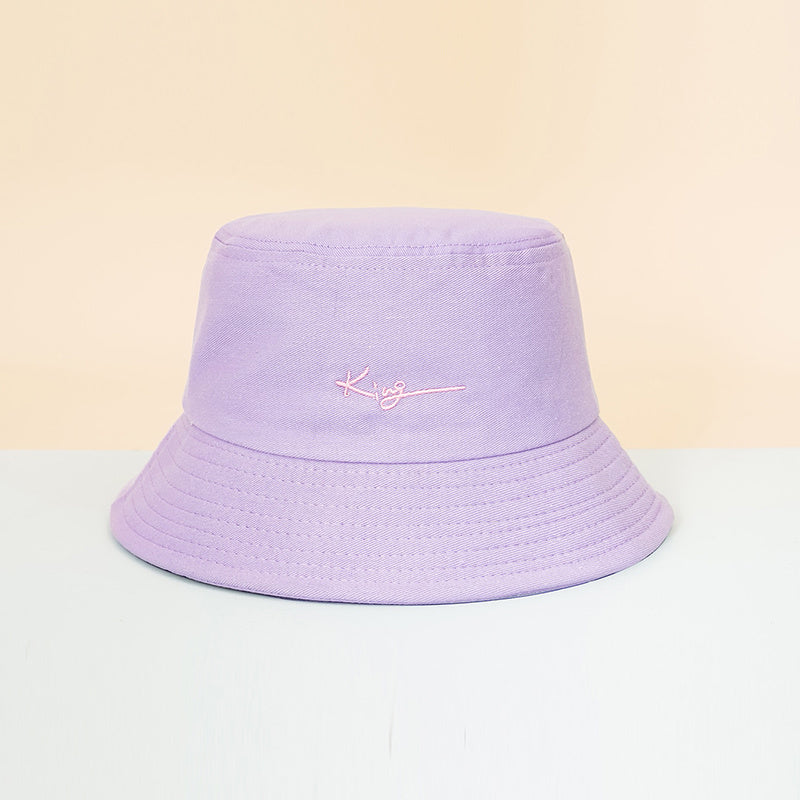 Solid King Embroidered Bucket Hat