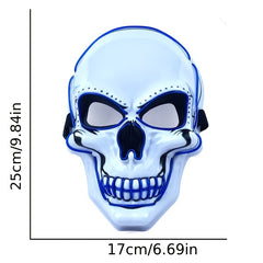 Halloween Scar One-eye Skull Mask Horror LED Light Up Mask