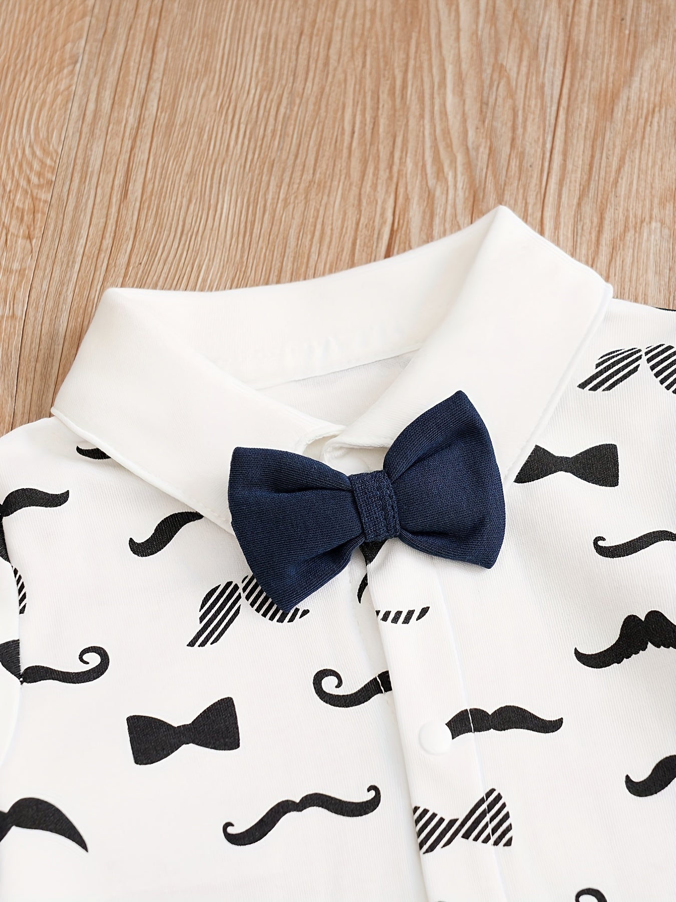 Baby Boy Spring Gentleman Rompers with Bow Tie